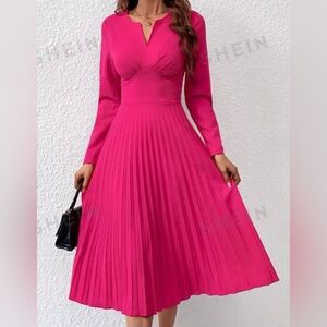 Powerful Woman Pleated Maxi Dress